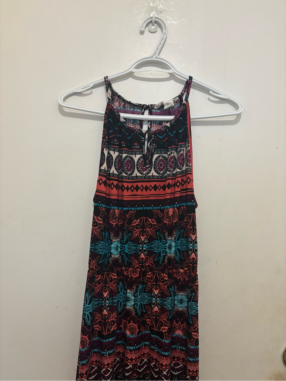 Streetwear Society Boho Maxi Dress Size Small | Tribal Print Sleeveless Dress